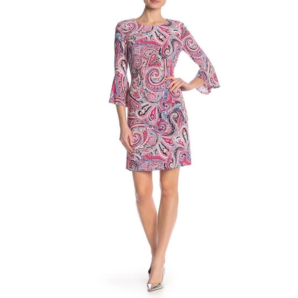 Tommy Hilfiger Women's Paisley Classic Dress Size 4 Sheath